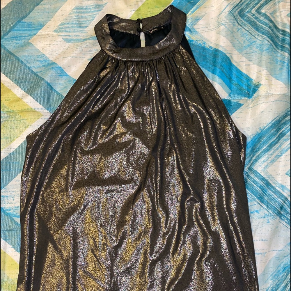 PARTY TOP SIZE 12/14 L GOLD/SILVER REFLECTIONS